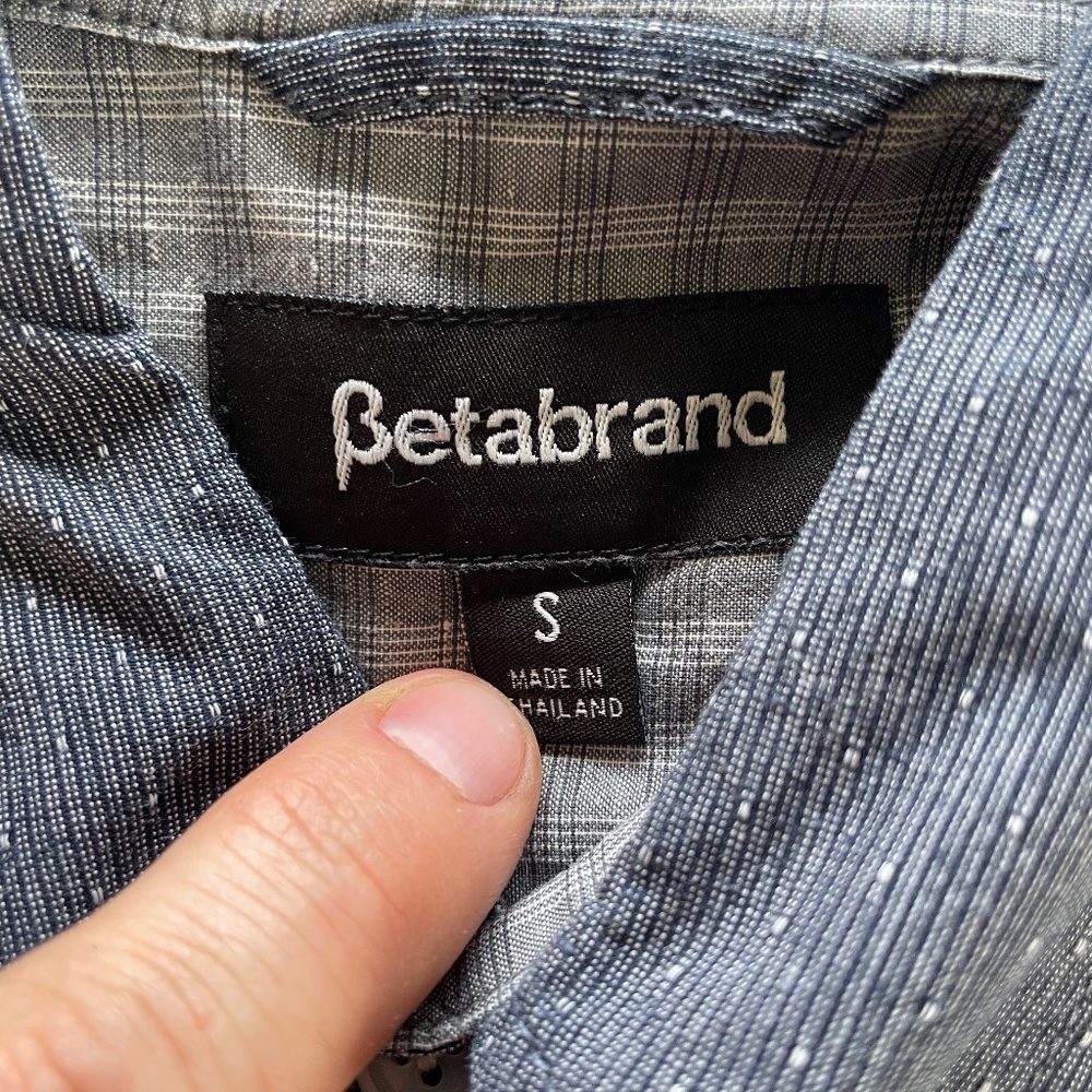 Betabrand Button Down Shirt Size Small Organic Cotton - Picture 4 of 5